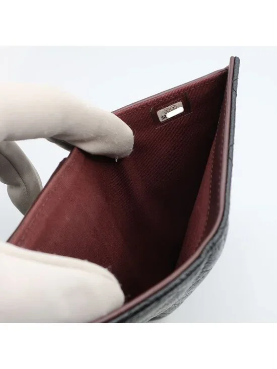 Chanel Quilted Medium Flap Wallet Trifold Caviar Leather Ap0232 - Picture 7 of 10